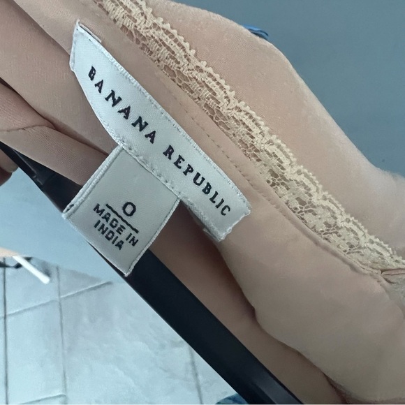 Vintage Banana Republic Camisole Rose Slip Tank Coquette Ribbon Lace Up Cycle - Picture 6 of 8